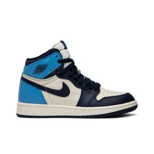 Kids Jordan 1 high top in obsidian size 4.5